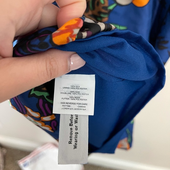 J Crew SILK RUFFLE PRINTED DRESS - Picture 6 of 6